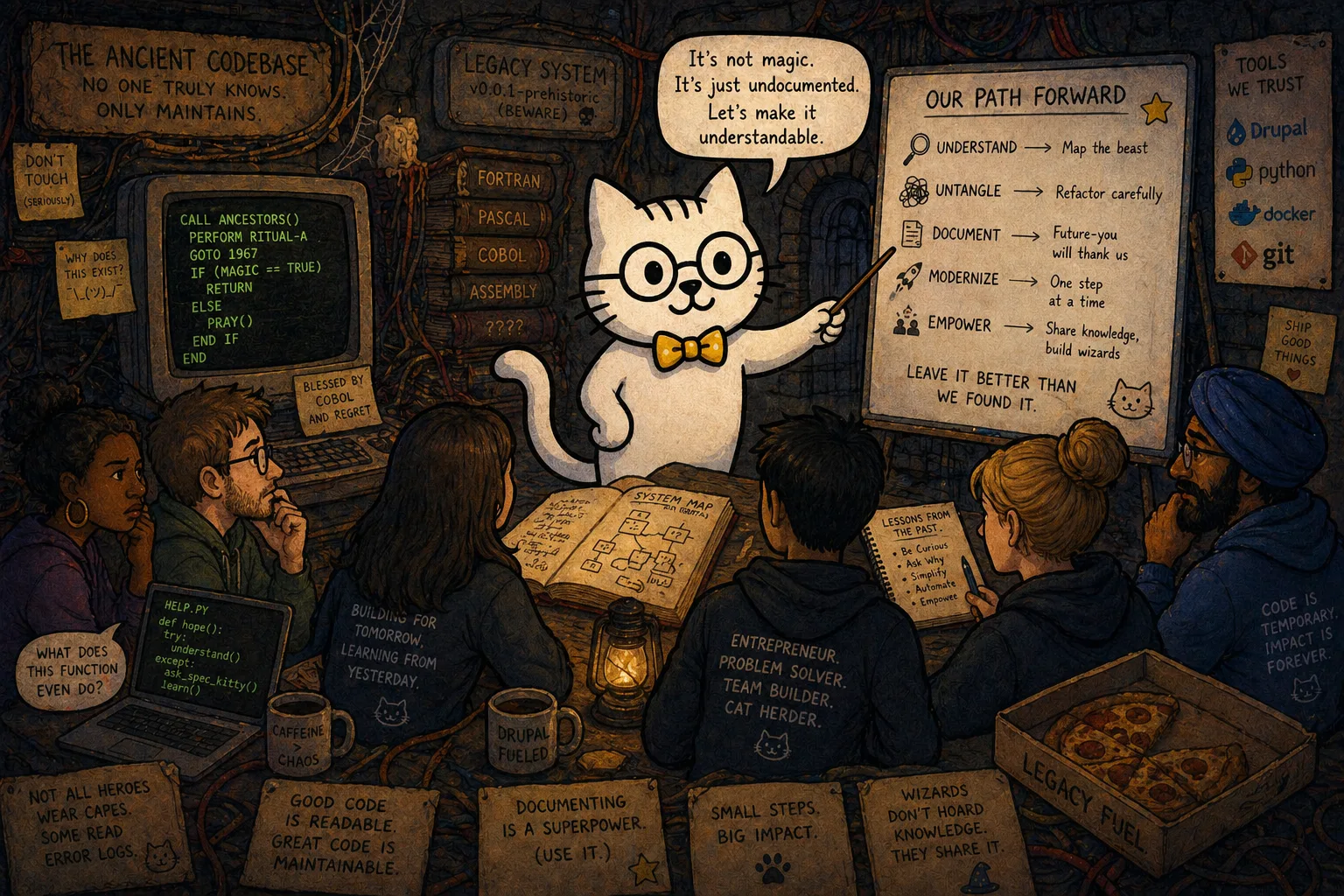 Spec Kitty guiding a team through a legacy modernization plan.